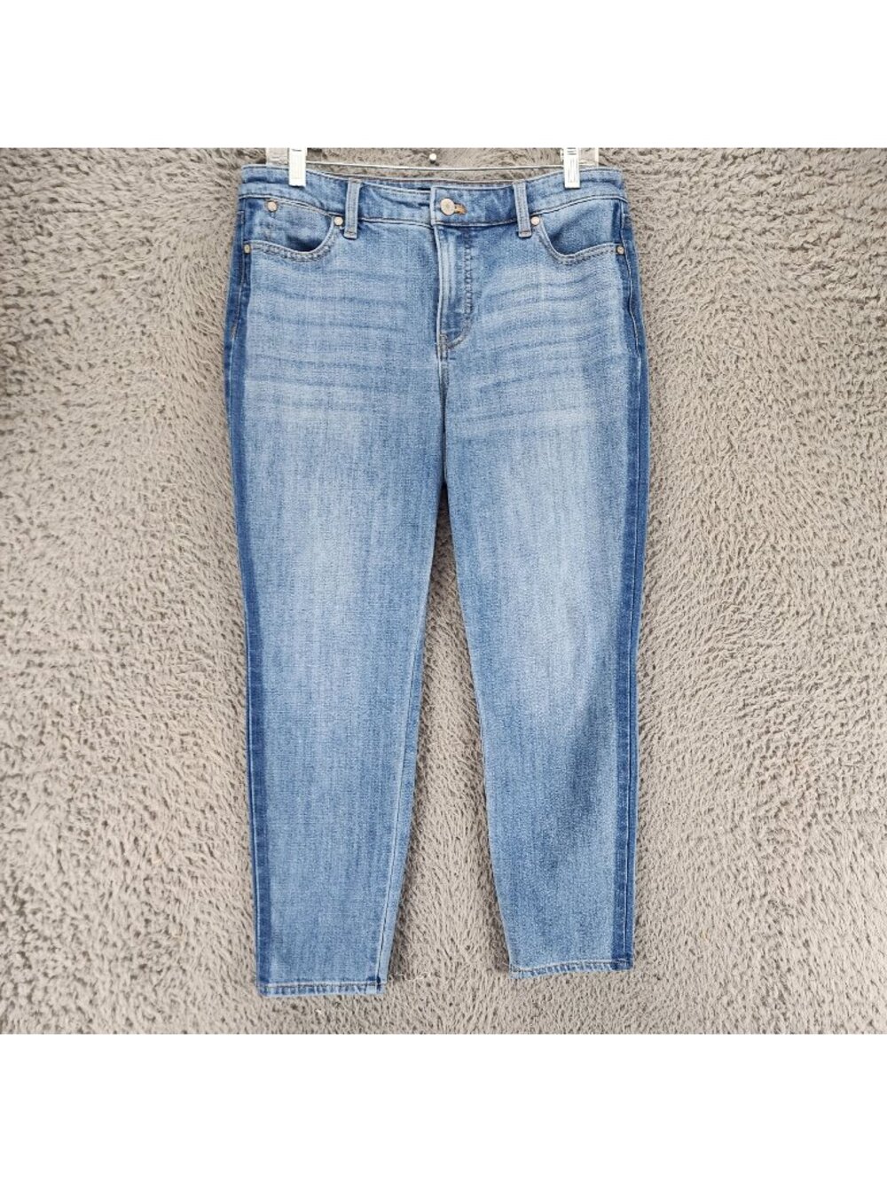 Talbots Jeans Womens 10 Petite Blue Stretch Denim Slim Ankle *Read*